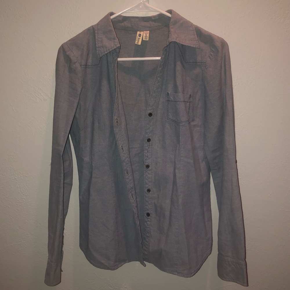Blue Button-up Long Sleeve